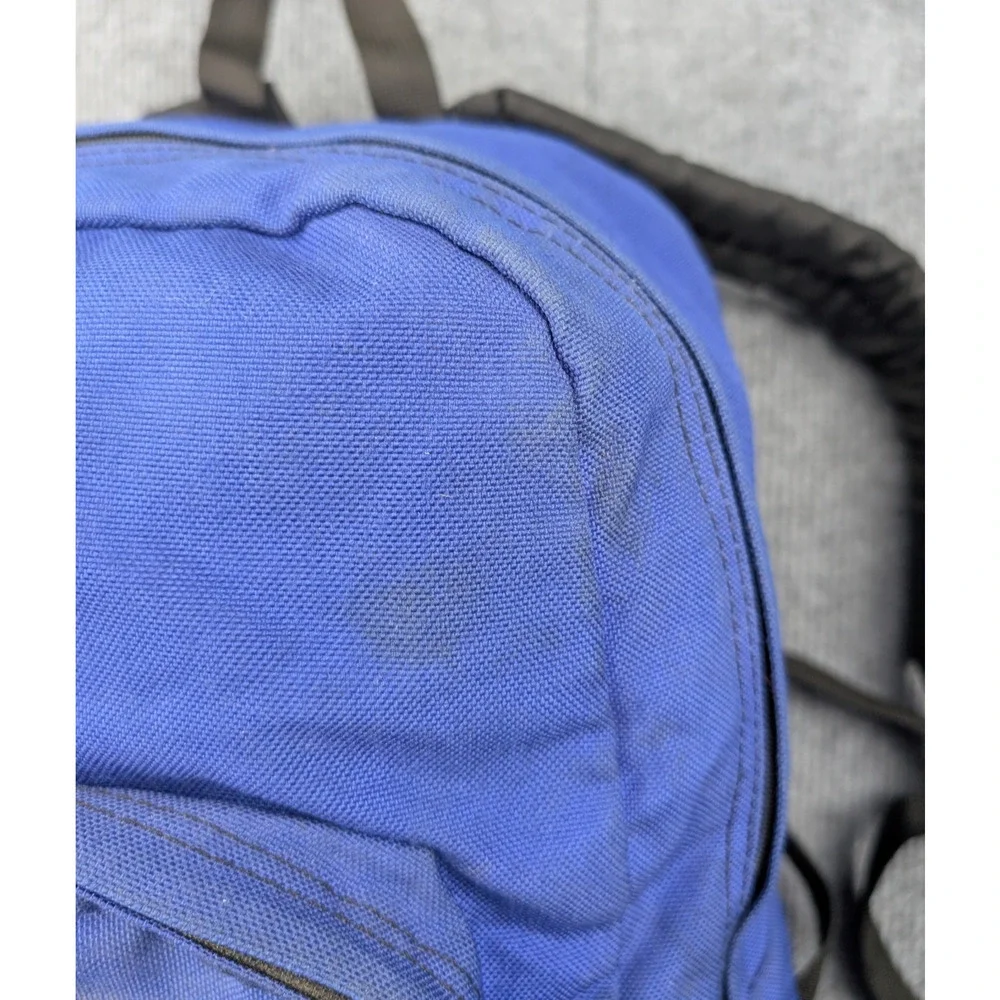 Vintage Jansport Backpack USA Made Blue 90s 1994 School Canvas Book Bag Zip